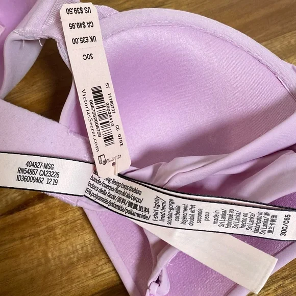 Victoria’s Secret The T-Shirt Lightly Lined Demi Bra | 30C | Orchid Bouquet 07HX - Picture 13 of 13